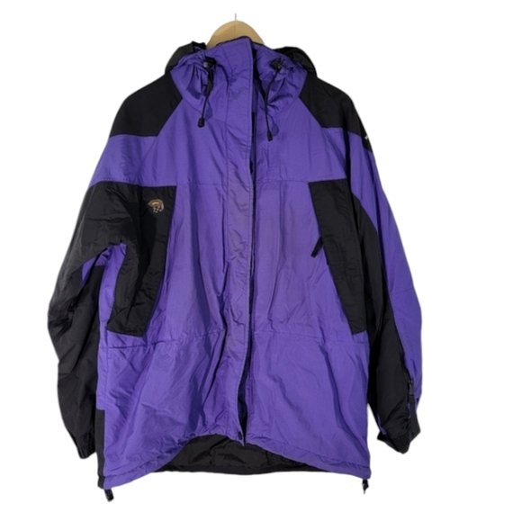 Mountain Hardware Conduit Purple Hooded Vented Rain Jacket Sz 12 Outdoor Nylon - Picture 12 of 12